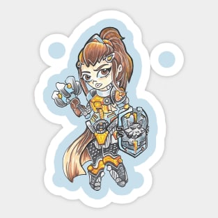 Brigitte overwatch Chibi Sticker